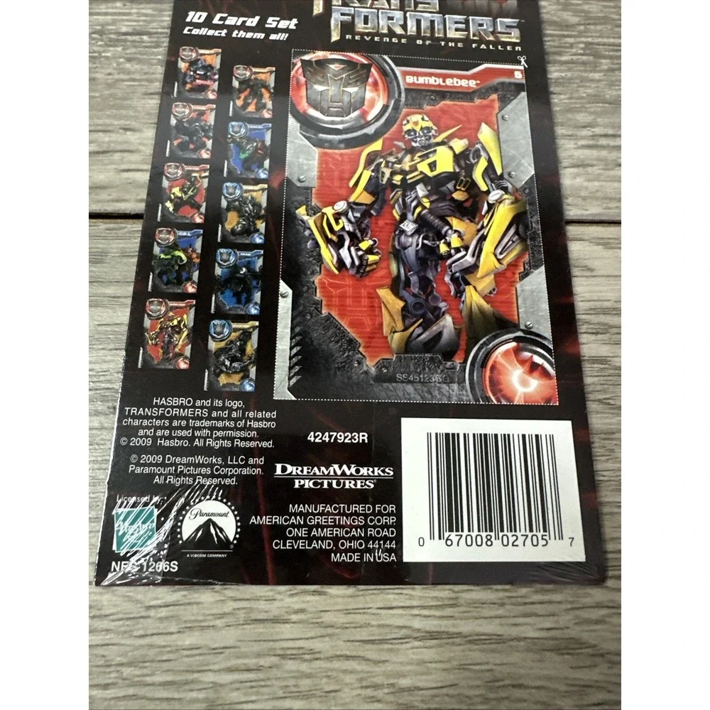 Transformers Revenge of the Fallen Bumblebee Sticker Sheet Collector Card 2009‎